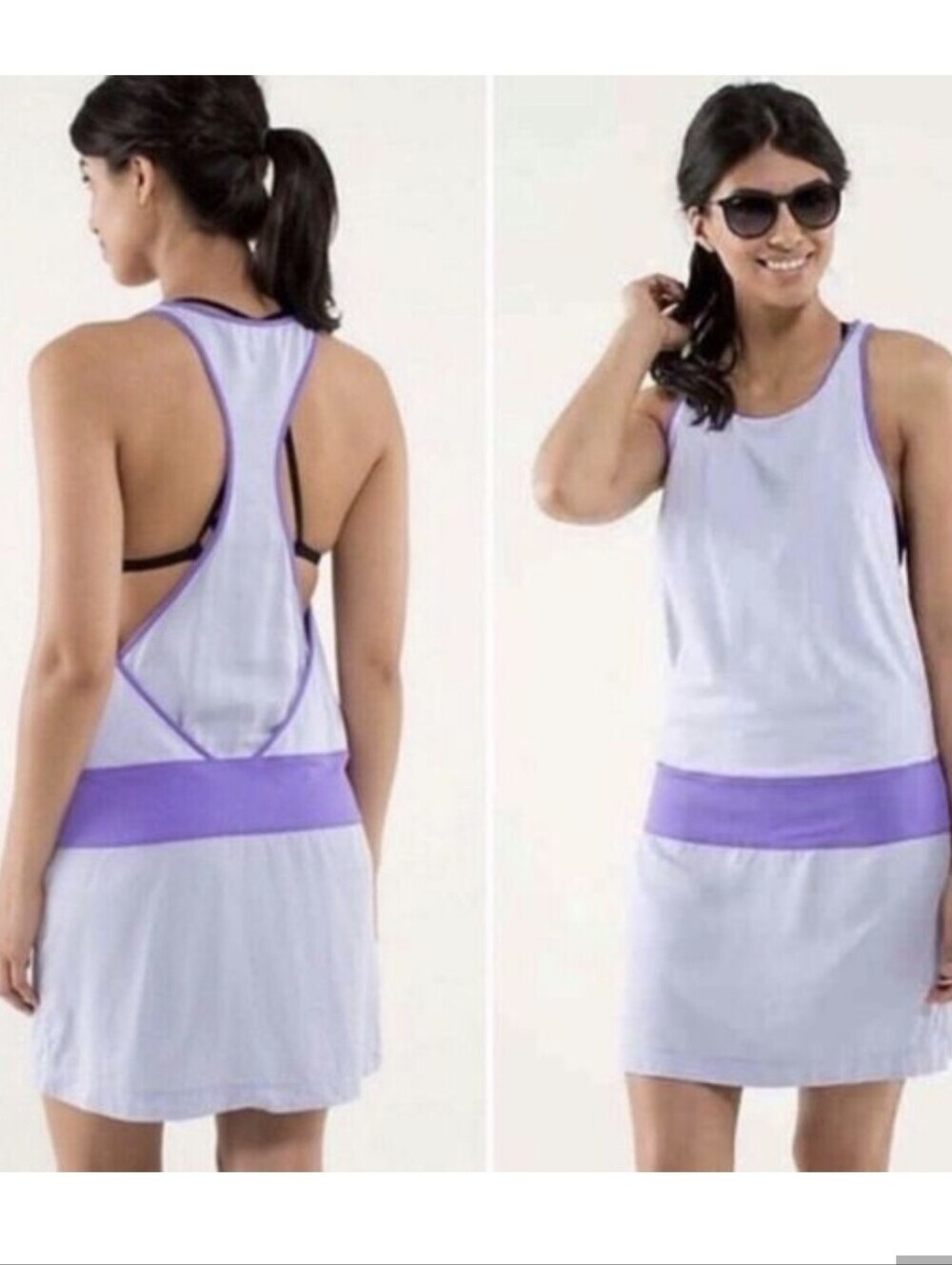 Lululemon Blessed Out Dress Lilac Purple Athletic Tennis Dress Racerback Size 6